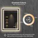 LED Bathroom Mirror, 24x32 Inch Gradient Front and Backlit Vanity Mirror with Lights, 3 Colors Dimmable CRI>90, IP54 Enhanced Anti-Fog, Hanging Plates Bathroom Mirror with Lights