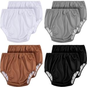 Panitay 8 Pcs Adult Diaper Cover Incontinence Leakproof Plastic Pants Reusable Diapers Cover Waterproof Underwear for Women Men(Multicolored, Medium)
