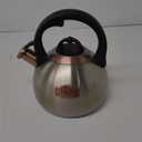 3.1 Quart Teal Whistling Tea Kettle for Stove Top, Food Grade Stainless Steel (Silver)