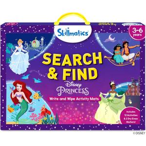 Skillmatics Search and Find Disney Princess Educational Game - Reusable Preschool Learning Activities, Christmas Toys, Art & Crafts, Gifts for Toddlers & Kids of Ages 3-6 Years Old