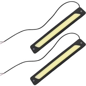 2 PCS Car LED Strip Light, 12V Super Bright Daytime Running Light LED Lamp with Adhesive Tape, Waterproof Driving Lamp Strip Flexible Exterior Accessories for Most Vehicles