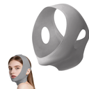 Collagen Face Sculpt Wrap, Skin-Friendly and Breathable, Reusable Face Mask for Wear While Sleeping, Supports Jawline Sculpting & Firming (Light Gray)