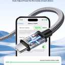 Aioneus USB C to USB C Cable 6FT 2Pack, 100W Fast Charging Cord Type C, Braided USBC Charger Cable, 6 FT USB C Charging Cable for iPhone 17 16 15 Pro/Max, Samsung S25 S24 S23 MacBook Pro/Air iPad (Grey)