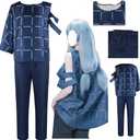 Blue Cosplay Costume Uniform Outfits Halloween Suit for Women Men (X-Large)