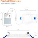 Meconard 4 Pack 4 Inch LED Recessed Ceiling Light with Junction Box, 2700K/3000K/3500K/4000K/5000K Selectable, 9W=75W 750LM, Dimmable Canless Downlights, ETL and Energy Star Listed