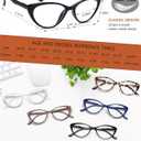 EYEURL Reading Glasses for Women 5 Pack Fashion Cat Eye Reading Glasses, Men Blue Light Blocking Readers with Spring Hinges Computer reading glasses.1.0