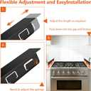 T design Stove Gap Covers 2 Pack, Adjustable 13.8 to 27.5Stove Gap Filler Stainless Steel, Heat Resistant Range Trim Kit, Oven Side Gap FillerEasy to Clean and Maintain