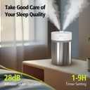 Stainless Steel Humidifier, 4L Ultrasonic Cool Mist Humidifiers with Only 3 Parts Easy to Clean, Top Fill Humidifier with 1-9H Timer, 28dB Whisper-Quiet, Filterless for Bedroom Large Room