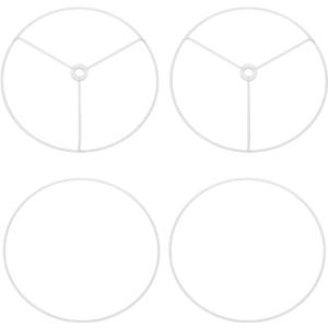 PATIKIL 7.9 Inch Lamp Shade Ring, 2 Set Metal Lamp Shade Frame Wire Lampshade Frame DIY Drum Strong Ring Lampshade Holder for Table Floor Lamp, White, 7.9 Inch / 200 mm