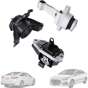 3 Pcs Engine Motor & Transmission Mount Set Compatible for Hyundai Sonata 2015-2017 2.0L 2.4L Automatic Transmission Replaces# 71099 61001 71085 21810-C1020 21950-C1100 21830-C1170