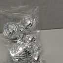 7PCS Disco Cake Topper, Different Sizes, 70s Themed Dance Party Supplies, Small Disco Balls for Cake Dessert Christmas Party Ornament (Silver)