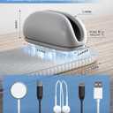 5-Pack Magnetic Cable Clips Cord Organizer - Smoothly Adjustable, Puretor Desk Cable Management Clips. Ideal Wire Holders for Desktop, Nightstand, Wall - Perfect for Home Office, Phone, Car (Grey)