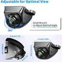 AHD1080P Car Park Assist Backup Reverse Camera with Video Format Rear Front Side View Cam Transform Adjustable Fisheye Lens Waterproof Night Vision 170 Degree Wide View
