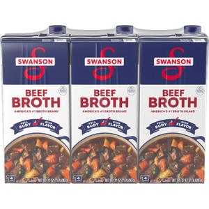 SWANSON S Beef Broth, 32 oz Carton (3 Pack) (EXP 05/30/27)