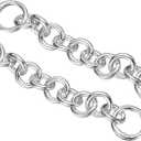 uxcell 2Pcs Purse Strap Extender 5.9-Inch, Bag Extender Chain Silver, Metal Bag Replacement Handbag Chain with Spring Buckle for Purse Handbags Shoulder Bag Decoration, Round Style
