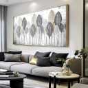 Modern Abstract Canvas Print Black White Leaves Natural Landscape Living Room Bedroom Office Decoration 2040" Framed