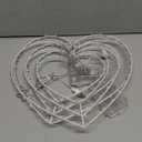 ILLUMINEW 2 Pack Valentine's Day Heart Window Lights, 8 Lighting Modes, 12 Inch LED Hanging Iron Frame Decor for Wedding Holiday Indoor Outdoor Party (2PCS-Red&Pink&White)