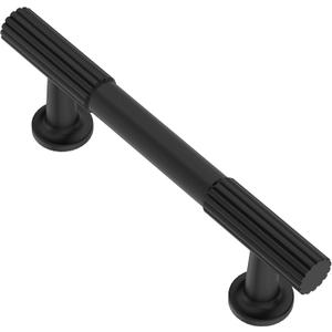 Alzassbg 10 Pack Matt Black Cabinet Pulls, 3 Inch(76mm) Hole Centers Cabinet Handles Kitchen Hardware for Cabinets and Drawers AL3095MB