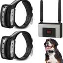 Electric Wireless Dog Fence System, Pet Containment System for 2 Dogs and Pets with Waterproof and Rechargeable Collar Receiver for 2 Dog Container Boundary System (Black)