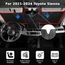 Windshield Sun Shade for 2021-2024 Toyota Sienna L LE SE XLE Limited Van Minivan - 5-Layer Bubble Foldable Front Window Shade Sun Visor Accessories - Blocks Heat & UV Rays