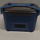 Cordless Electric Lunch Box, 1.2L Self Heating Lunch Box Battery Powered with Automatic Heating, BPA Free, Meal Prep Friendly, Portable Food Warmer for Work, Construction, Truck & Travel (Blue)