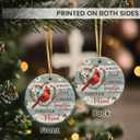Sympathy Gifts for Loss of Loved One - Cardinal Ornaments Christmas Decorations for Tree, Memorial Gifts for Loss of Mom, Ceramic Hanging Christmas Ornaments 2025