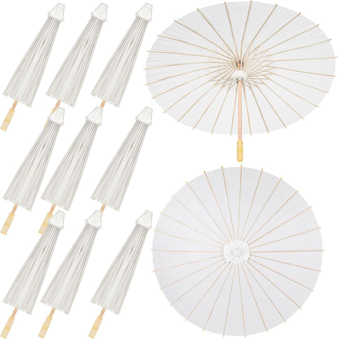 Sadnyy Paper Umbrellas Paper Decorative Chinese Japanese Parasol Umbrella DIY Oiled Painting Umbrellas Crafts for Wedding Bridal Party Decor