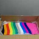 Jinei 24 Pack Multicolor Book Bins for Classroom Bulk Confetti Book and Binder Holders with Name Labels Assorted Color Plastic Classroom Organization Basket Box Teacher Storage Bins for Home Office