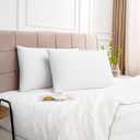 Deep Dream 100% Cotton Pillow Cases Standard Size Set of 2, 600 Thread Count Cotton Pillowcases Standard, White Pillow Cases Set of 2 with Envelop Closure, 20x26 Inches