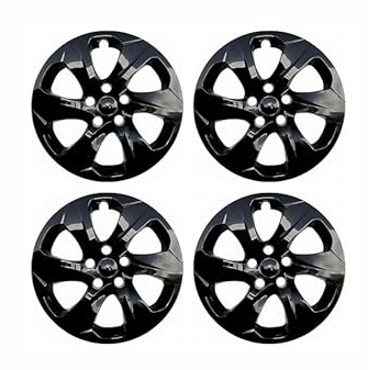 Hubcaps Compatible with Toyota RAV4 2019-2024; 17 inch Wheel Covers; Set of 4 Packs (Black&Silver Crossover Set)