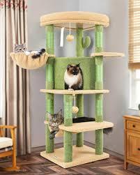 Globlazer Cactus Corner Cat Tree Tower with Scratching Post, C51, Green