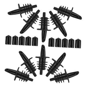 ULTECHNOVO 36pcs Multi-purpose Plastic Oil Pourer Reusable Dispenser Spouts for Wine Vinegar Oil Sauce Bottles Black