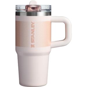 STANLEY Quencher ProTour Flip Straw Tumbler with Leakproof Lid 14 oz | Built-In Straw and Handle | Cup Holder Compatible for Travel | Insulated Stainless Steel Cup | BPA-Free | Rose Quartz Fade