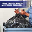 Hefty Cart Liner Trash Bags, 65 Gallon, 10 Bags (Scent Free, ARM & HAMMER Odor Control, Drawstring)