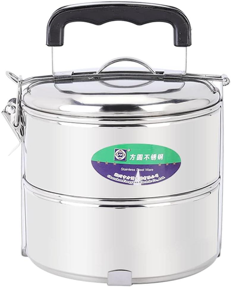 2 Layers Lunch Box, Stackable Stainless Steel Thermal Lunch Box Food Lunch Containers Insulated Bento Boxes Food Container for Office Outdoor Travel
