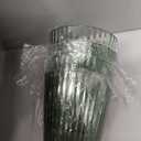 4 pack green ribbed or fluted drinking glasses or tumblers.