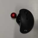 seenda Wireless Trackball Mouse, Ergonomic Bluetooth Rollerball Mouse Rechargeable, 3 Device Connection Optical Mice Adjustable DPI Thumb Control Mice Compatible for PC/Laptop/Windows/Mac - Black&Red