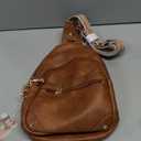 SYTRAH Anti Theft Crossbody Bags for Women, RFID Sling Bag Travel Purse, RFID Cross Body Purses Chest Bag for Travel Brown