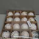 Christmas Ball Ornaments Set, 16ct 80mm Elegant White and Gold Assorted Xmas Tree Ball Ornaments, Shatterproof Christmas Tree Hanging Ornaments for Xmas Decoration