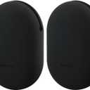 Geekria Silicone Earbuds Case Compatible with Beats PowerBeats, Jabra Sport Pace, Bose SoundSport, Protective Soft Squeeze Pouch Travel Storage Bag (Black, Size M, 2 Pack)