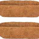 2pcs Trough Coco Liner 24 inch Wall Planter Replaceable Coco Liner for Window Box, Fence Flower Baskets