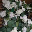Ling's moment Free-Standing Wedding Aisle Runner Flowers, White Sage, 4pcs