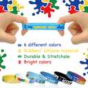 2 x 60 Pcs Autism Awareness Accessories Bulk Include 30 Puzzle Pieces Bracelet Silicone Wristband and 30 Button Badges Pins Special Autism Education for Adult Teens Motivational Party Supplies (blue)