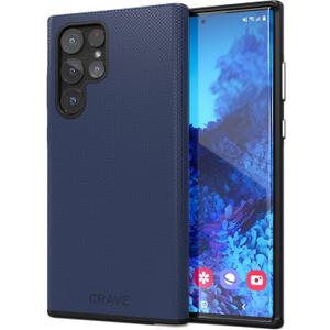 Crave Galaxy S22 Ultra Case, Shockproof Protection Dual Layer Case for Samsung Galaxy S22 Ultra 5G (6.8 inch) - Navy