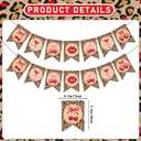 2Pcs Cheetah Birthday Banner Cheetah Print Party Decorations Cheetah Print Birthday Decorations