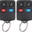 Vurkcy Keyless Entry Remote Key Fob Compatible with Ford Escape Explorer Expedition Focus Fusion Mustang Taurus, Lincoln, Mercury, Mazda, Replacement for CWTWB1U345, 4 Button (Pack of 2)