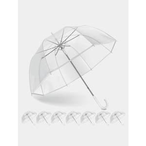 Clear Bubble Umbrella Wedding, High-Visibility Transparent Rain Umbrellas Bulk, Windproof Large Clear Umbrella, Firm and Durable, Dome Umbrellas for Wedding Bride Groom Photography Golf Outdoor