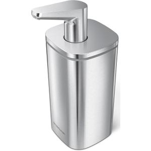 simplehuman 10 oz. Pulse Pump, Liquid Soap Dispenser, Drip Free Hand Soap Pump, Brushed Stainless Steel
