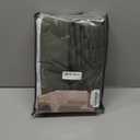 Olive Green Pinch Pleated 100% Blackout Linen Bedroom Curtains 96 Inch Length Double Layer Pleat Curtains Ring Hooks Back Tab Black Out Room Darkening Drapes 96 Inches Long Living Room Dark Green
