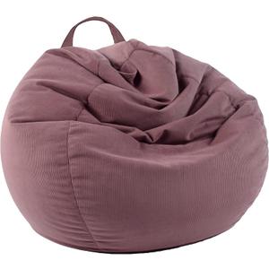 LPMOERA Stuffed Animal Storage Bean Bag Chair Cover (No Filler) For Kids and Adults.Pets Dogs/Cats Lazy Beds.Soft Premium Corduroy Stuffable Bean Bag For Organizing Children Plush Toys or Memory Foam (Dusty Pink(cover Only))